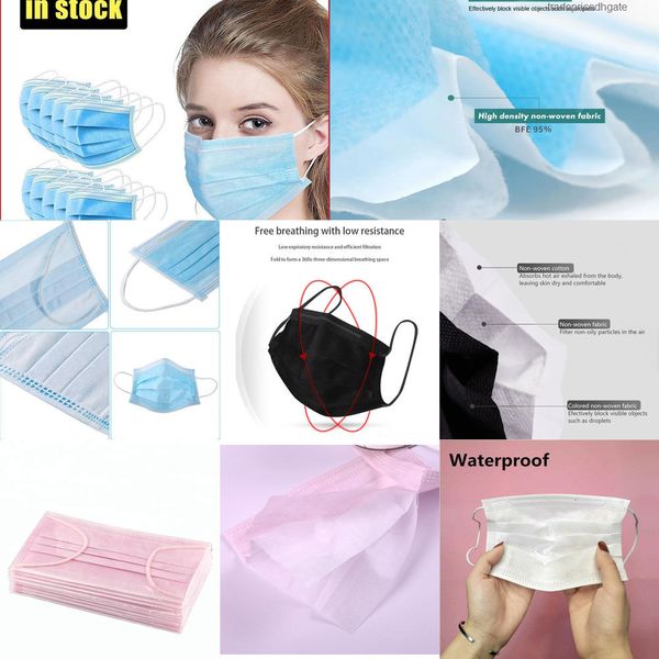 

mouth layer 3 disposable stock face ear-loop in masks cover 3-ply non-woven dust protective mask soft breathable outdoor part