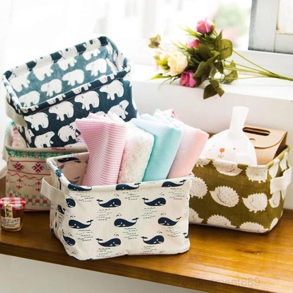 

a-a-foldable desk sundries underwear toy storage box cosmetic book organizer stationery container laundry basket dhc1771