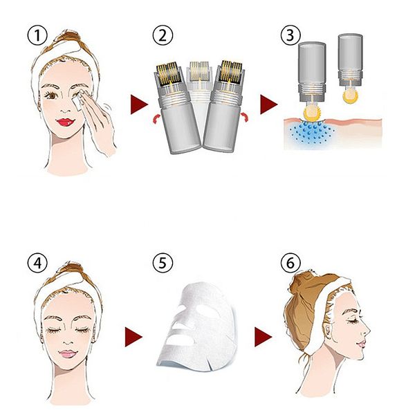 

192 micro needle derma roller titanium with bottle auto serum infusion hydra roller acid skin care anti wrinkle acne reduce pore dhl free