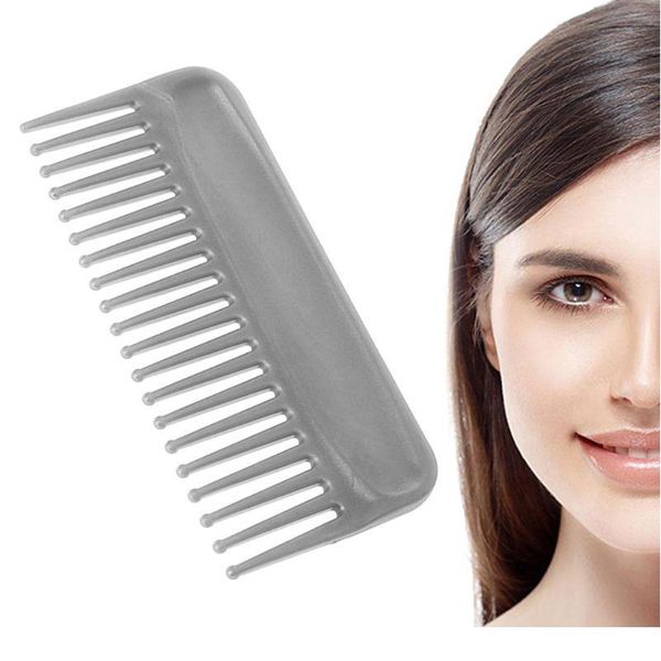 

1pcs heat-resistant large wide tooth comb plastic professional salon large combs for hair comb styl jlllym, Silver