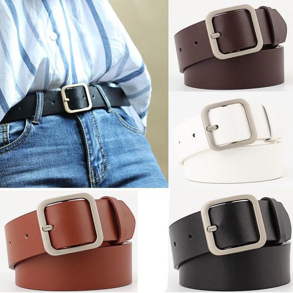 

women waistband buckle waist strap fashion genuine leather belt belts, Black;brown