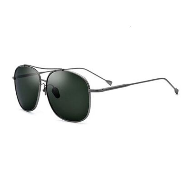 

2021 new polarized sunglasses metal frame black/gold/green lens oversize driving glasses for men with box emqr, White;black