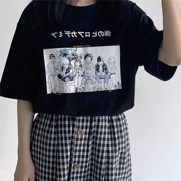 

anime boku no hero academia t shirt bakugou midoriya iida my hero academia school t shirt cosplay costume cartoon girls, White