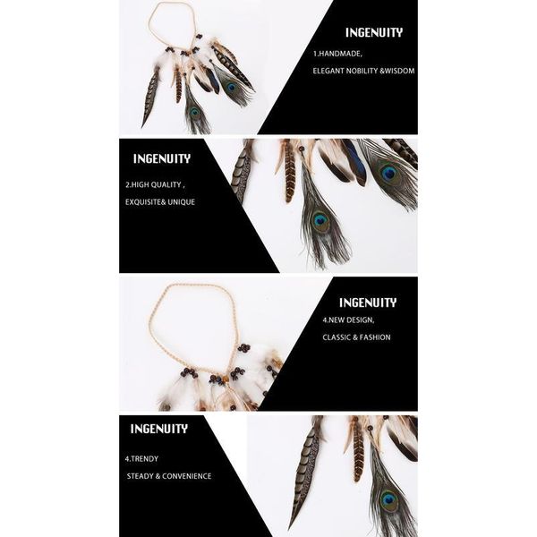 

headbands for women awaytr feathers headband fashion boho girls festival beads feather hair accessories headb jllttu