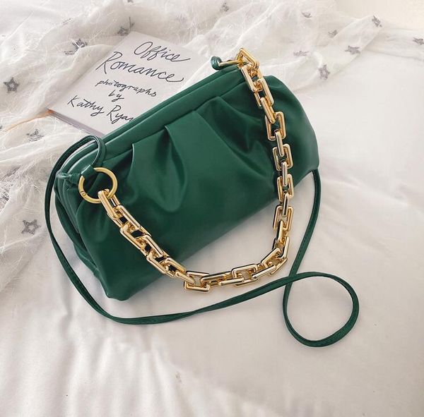

women handbags purse women shoulder bags thick chain double shoulder strap wholesale women clouds bag