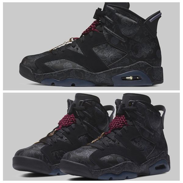 

2020 new arrival 6 wmns singles day mens basketball shoes trainers sneakers 6s black silk outdoor sports size 13 with box