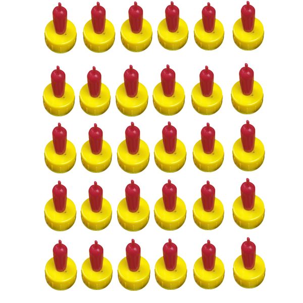 

30 шт. собака пить бутылка соска соска для овечника овец овечья овец овец легкий винт красный, желтый