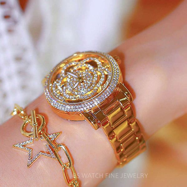 

selling bs watch chain new watch full diamond female watch fa1549, Slivery;brown