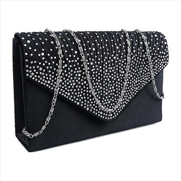 

ladies large evening satin diamante ladies sling clutch bag party envelope bag brand bag damen taschen 15