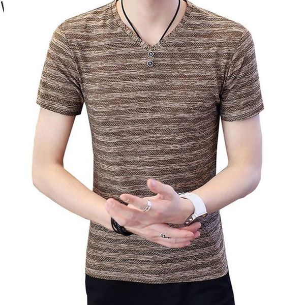 

2020 men's summer breathable hollow out t shirt male hole slim fit solid v-neck short sleeve t shirts m-4xl, White;black
