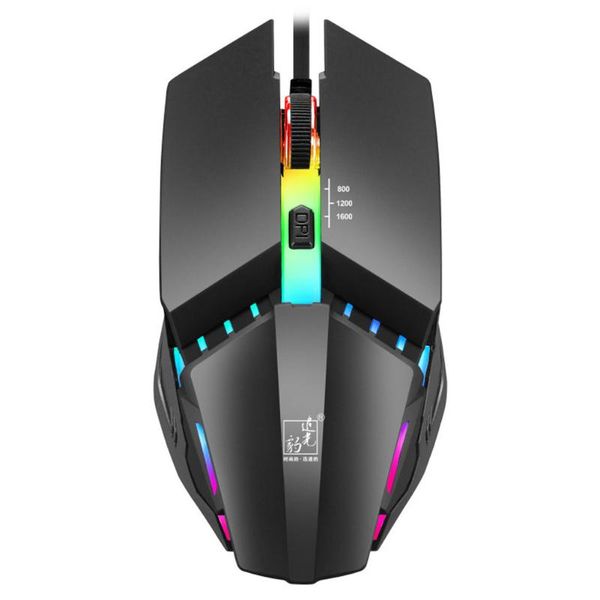 

k3 gaming mouse high sensitivity mice accessories ergonomic 7 colors lighting 4 keys usb wired abs professional silent glowing