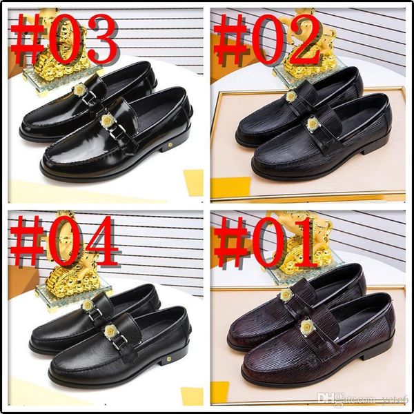 

g1 21ss new men leather dress shoe design brand shoes classic men footwear formal business shoes male slip-on shoes 22, Black