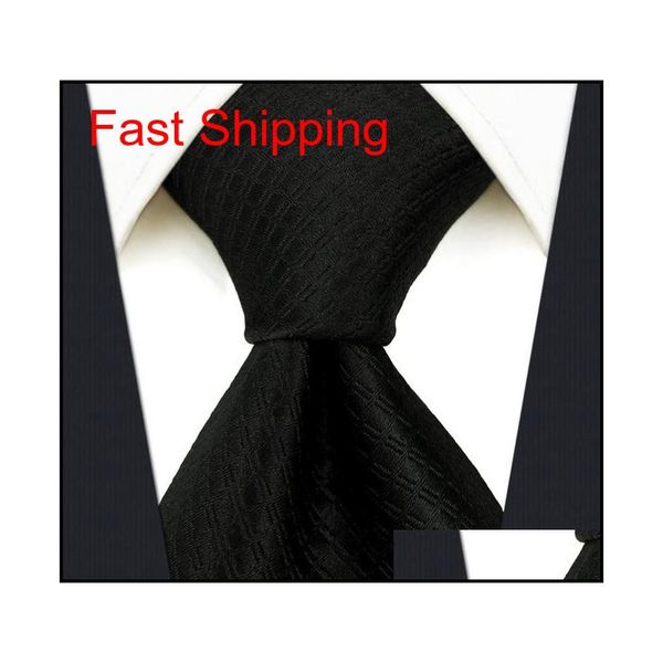 

c28 silk black solid mens necktie tie fashion wedding acceossories brand new extra long size ties for male peymw, Blue;purple