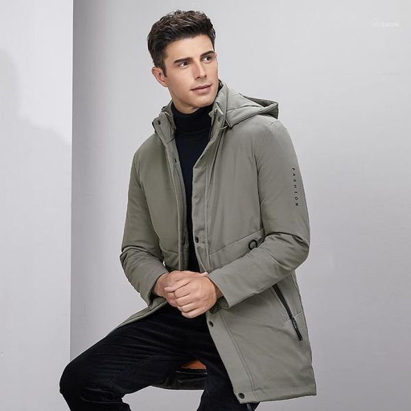 

2019 parkas hooded men winter coat handsome quality comfortable fashion causal warm outwear11, Black