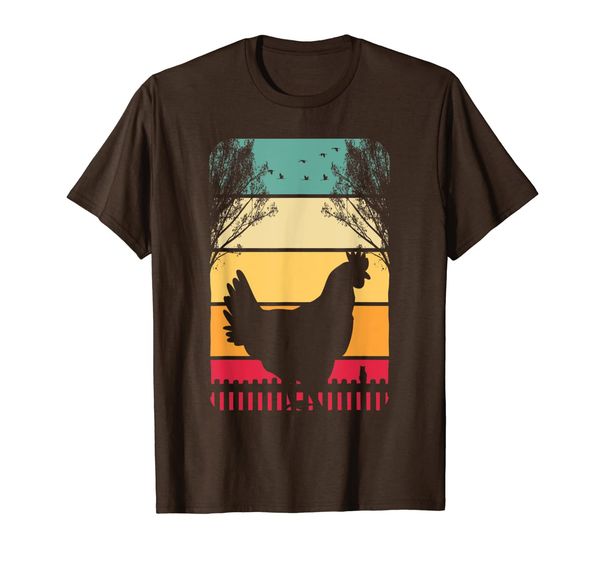 

retro chicken shirt vintage farm animal men women kids gift, White;black