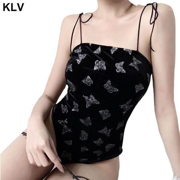 

women gothic sleeveless bodysuit lace-up strap shimmer butterfly print jumpsuit backless high waist velvet rompers1, Black;white