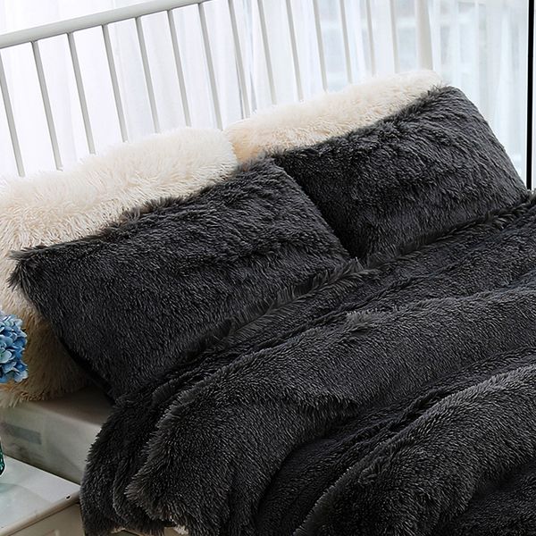 Caldo elegante accogliente peluche federa super morbida lunga shaggy pelliccia sintetica copertura del cuscino decorativo per la casa federe per dormire 201114