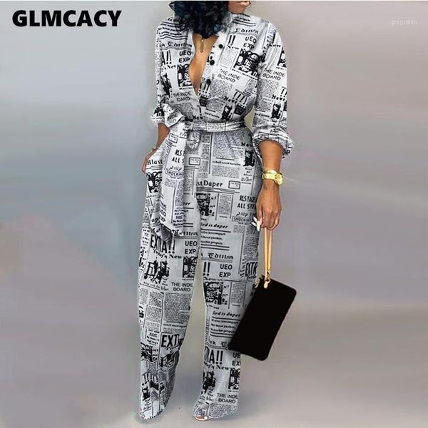 

women jumpsuit ladies jumpsuits party long pants long sleeve jumpsuit skinny newspaper print outfits1, Black;white