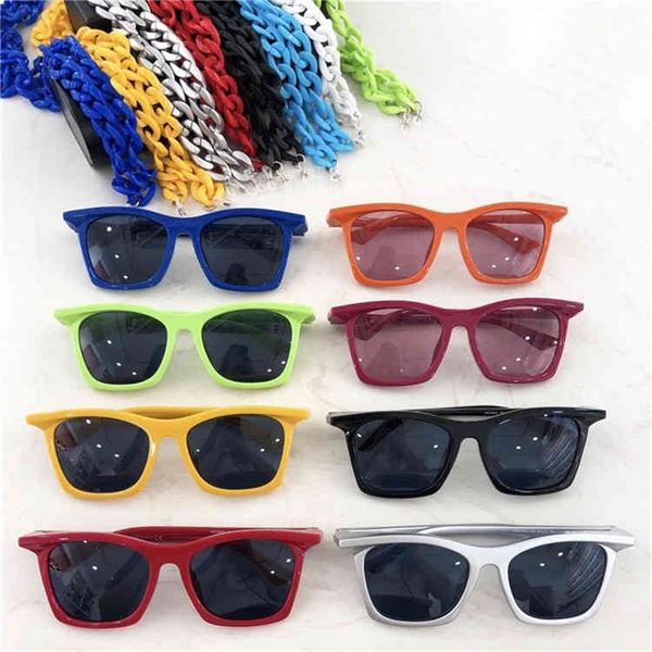 

73% off factory sale family new style fashionable plate square sunglasses star with chain sunglasses bb0099s, White;black