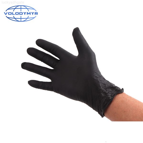 

waterproof black 100pcs/lot volodymyr food grade disposable work allergy safety mechanic nitrile gloves 201207