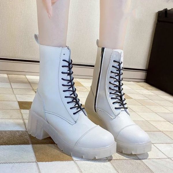 

colors 3 women ankle boots fashion solid color thick heel shoes women square heel casual ladies footwear size 35-39, Black