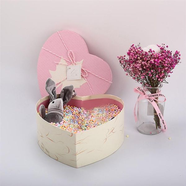 

3шт love heart shaped подарочная коробка ручной работы упаковка подарка день рождения розовый бумаги роза подарочная коробка свадьба box вал