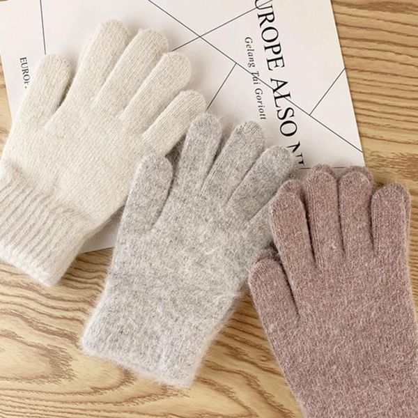 

winter gloves women' cute plush warm riding gloves women womens women winter guantes, Blue;gray