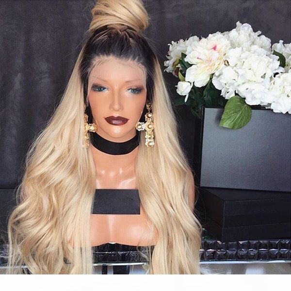 

150% density brazilian virgin hair front lace wigs blonde hair full lace human hair wigs t1b 613 glueless wig for black women, Black;brown