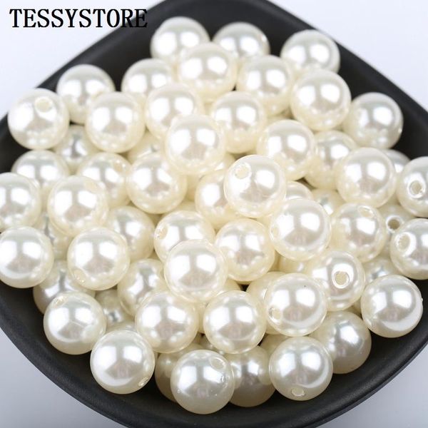 

7 size round shape abs imitation pearls white beads for jewelry making bracelet necklace handmade diy accessories bbyrjx lg2010