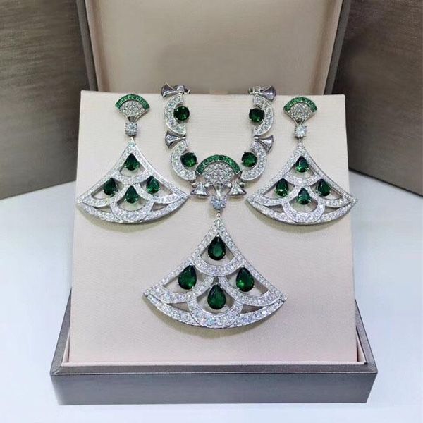 

designer fashion copper jewelry 3a cubic zirconia party set, Silver