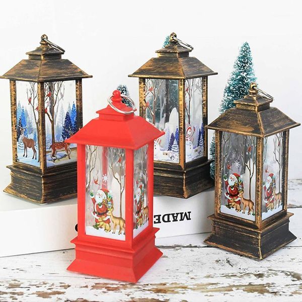 

1pcs christmas decorations christmas candle with led light candles tree hanging ornament led lantern1