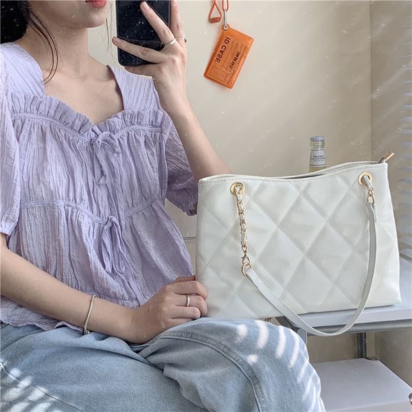 

hbp handbag coin purse personality fashion designers shoulder bag leather bag women simple pack fold lines