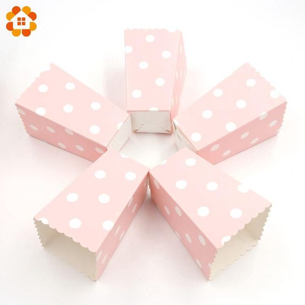 

new 12pcs lot popcorn box cup pink theme party decoration for kids happy birthday christmas wedding party baby shower supplies wmtasc