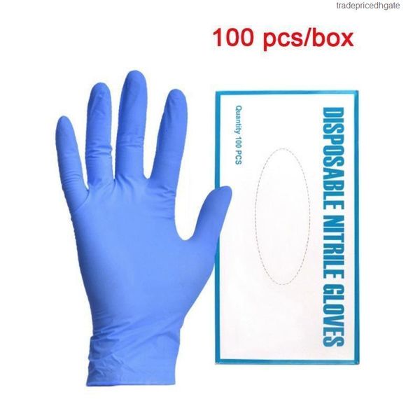 

factoryr9vclaboratory disposable household washing cleaning durable nitrile 100pcs/set nail art anti-static gl