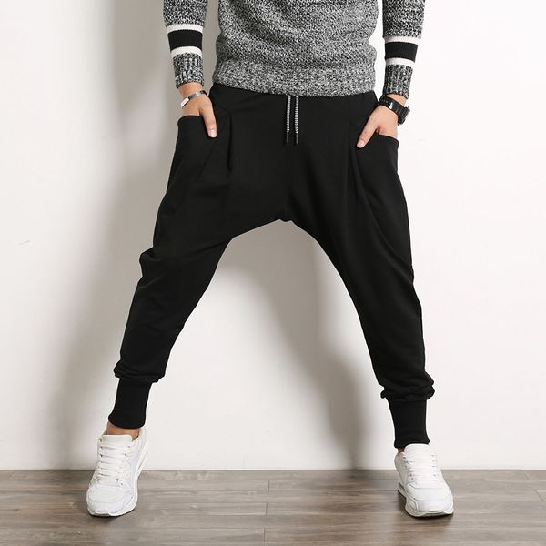 

2021 new autumn fashion casual pants, the trend of large size hip-hop style harlan pants men's perform trousers twm1, Black