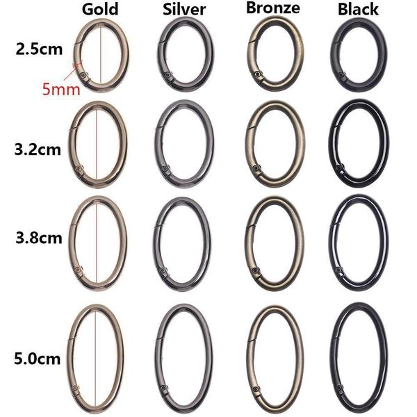 

1 pc spring oval ring zinc alloy plated bag belt buckles clips handbags clips snap bottle hooks outdoor carabiner accessories q bbyjia