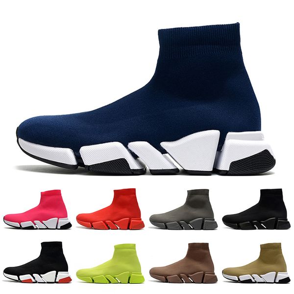 

fashion hollow bottoms 2021 mens luxurys designers sock shoes platform casual shoes tripler loafers vintage sock trainers womens boots, Black