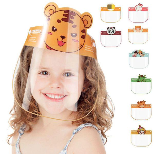 

transparent 16 splash styles anti-spitting cartoon child clear eco pet reusable protective anti-splash face shield mask