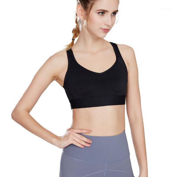 

gym clothing women fitness yoga sports bra for running adjustable brassiere padded seamles athletic breathable stanik #2l51, White;black