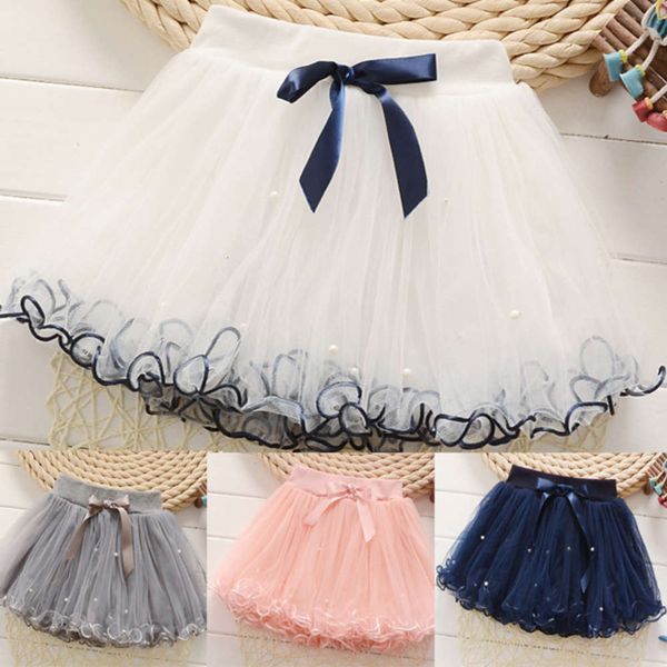 

girl's short gauze baby pengpeng autumn and winter half length a-line children's princs skirt, Blue