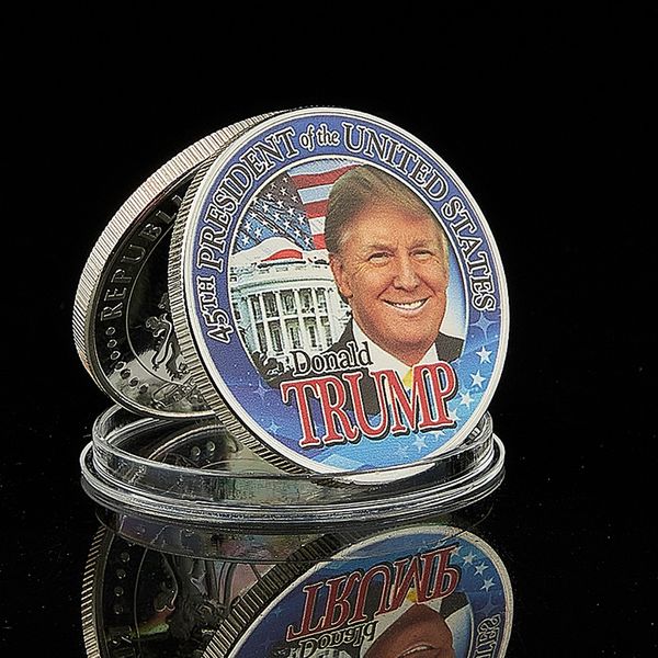 

45th america president donald trump craft silver plated collectible coin