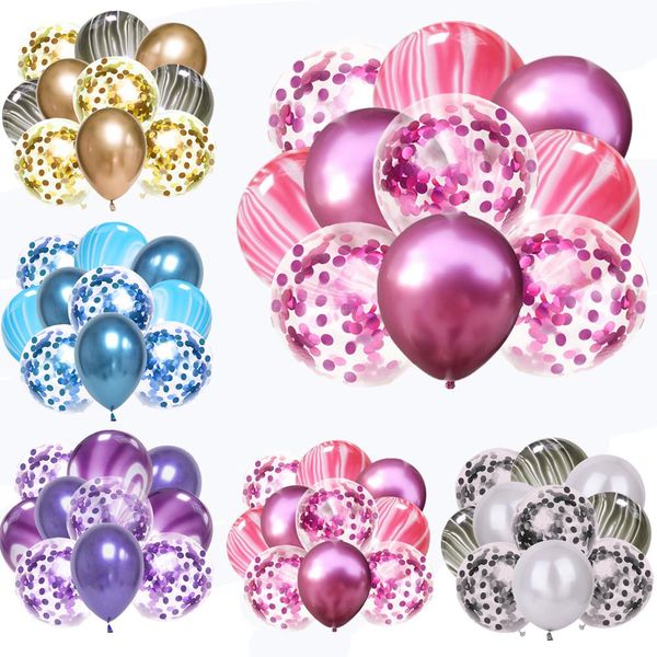 

10pcs mixed золото конфетти воздушные шары birthday party decoration дети взрослых metallic шар воздушный шарик день рождения ballon декор b