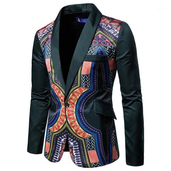 

4 colors african style floral prince fashion streetwear casual blazer wedding groom slim fit suit jacket singers coat officewear1, White;black