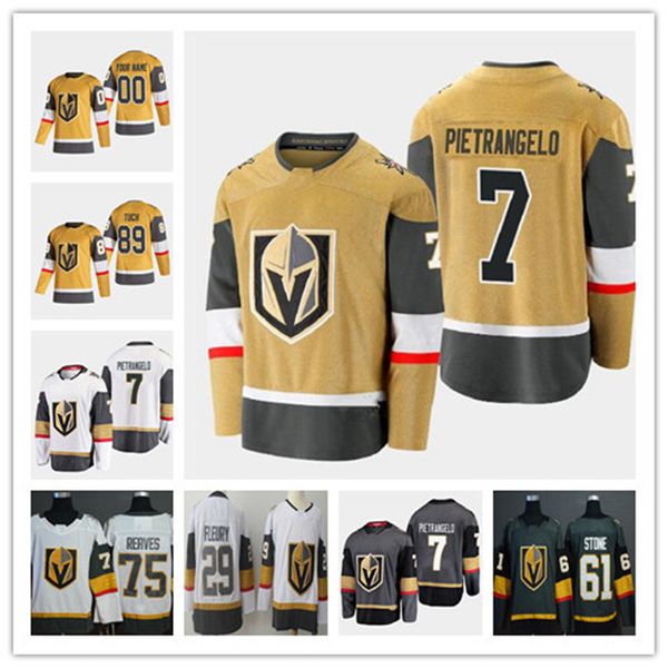 

пользовательские 7 пьетранджело vegas golden knights 2020 new gold третий джерси флери робин ленер марк стоун смит pacioretty tuch reaves дж, Black;red