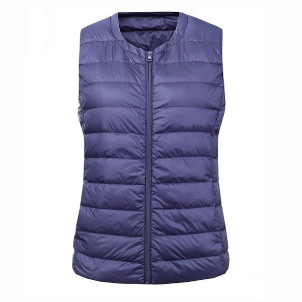 

6xl 7xl large size waistcoat women's warm vest ultra light down vest women portable sleeveless winter warm liner, Black;white