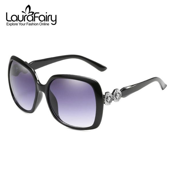 

sunglasses laura fairy fashion women diamond decoration temple design brand designer sunglass feminino 9586, White;black