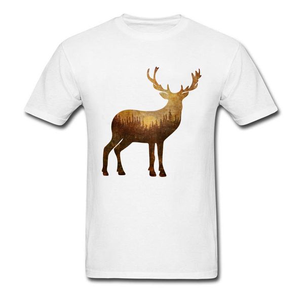 

funky europe t shirt o-neck men summer ireland t-shirts deer at dawn landscape t shirts lucky elk sport hooded sweatshirt hoodie