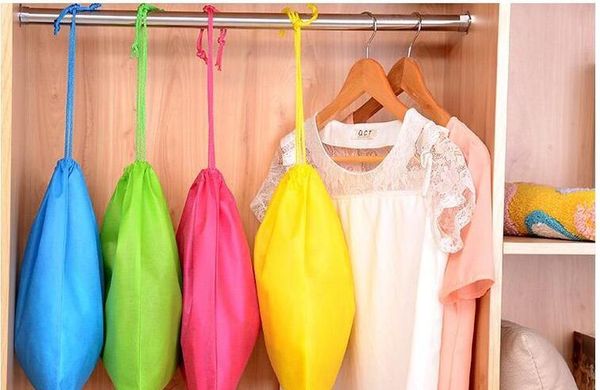 

dhl shipping wholesale-100pcs 40cm hx30cm non woven sack with rope storage bag multiple colours for shoe / clo wmtoud xhhair