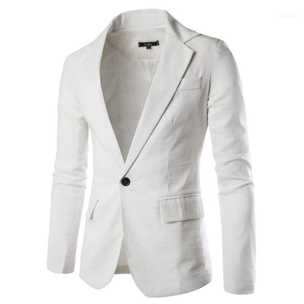 

suit thin casual coats spring autumn solid color linen blend jackets single breasted fashion outerwear mens, Black;brown