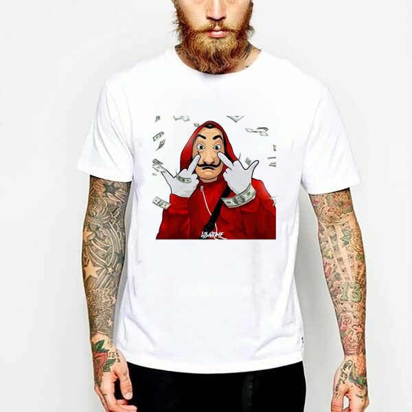 

summer new the house of paper money heist la casa de papel gothic fashion clothes female men tee hoodie designers t shirts sweatshirt